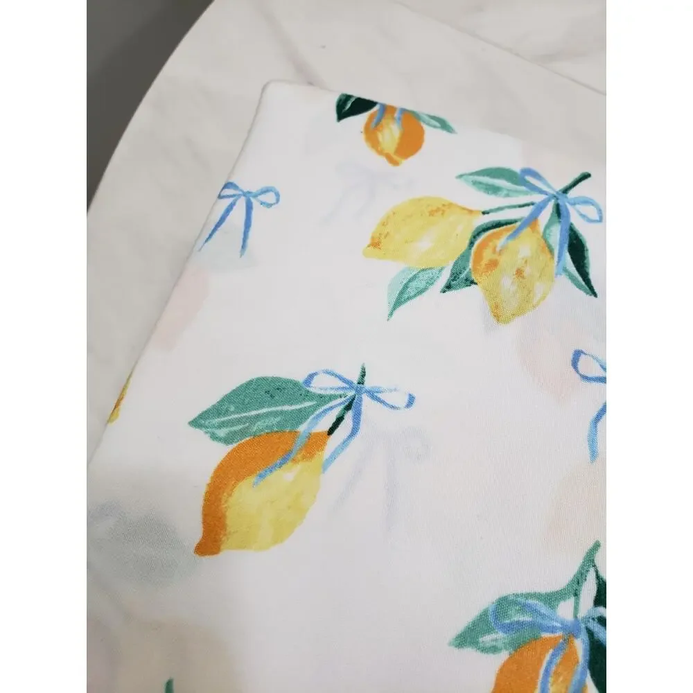 C & C California LEMON PRINT Sheet Set KING SIZE Set FRUIT cottage summer farmer